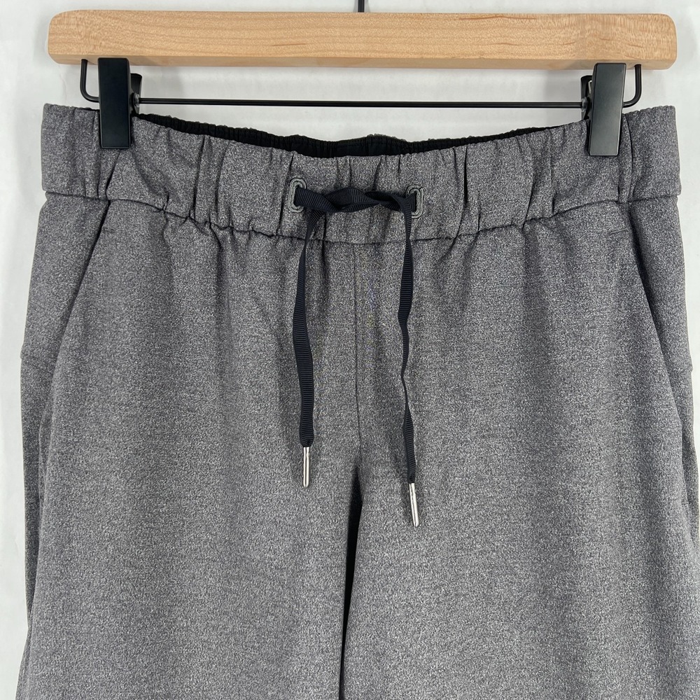 Lululemon On The Fly Ankle Pants Womens 6 Gray Stretch High Rise Drawstring - Picture 2 of 16